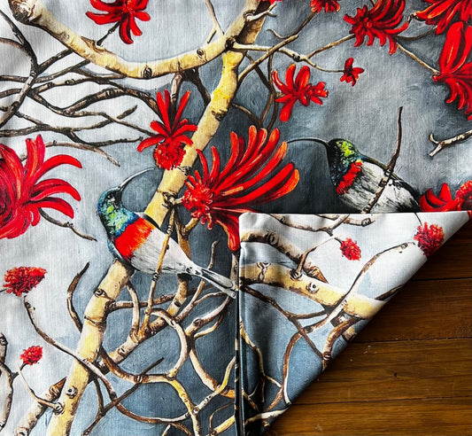 Cushion Cover Coral Sunbirds