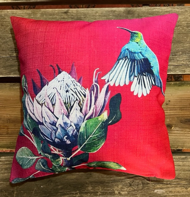 Red Protea Cushion Cover